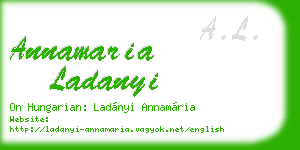 annamaria ladanyi business card